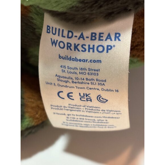 Great Wolf Lodge Camouflage Wolf Plush By Build-A-Bear Workshop 16 Stuffed Anima - Picture 2 of 11